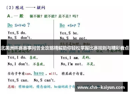 北美洲杯赛赛事问答全攻略精解助你轻松掌握比赛规则与精彩看点
